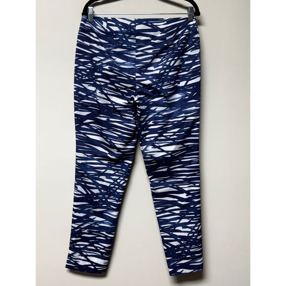 LAFAYETTE 148 Stanton Blue/White Print Trousers, Sz 8 - Picture 7 of 10
